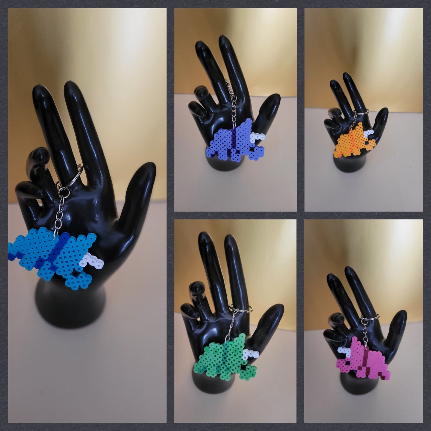 Mini Triceratops Keychains