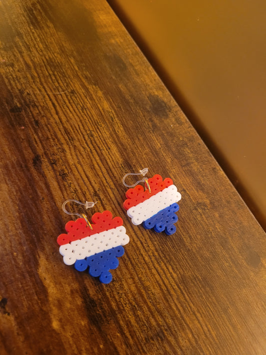 USA heart earrings